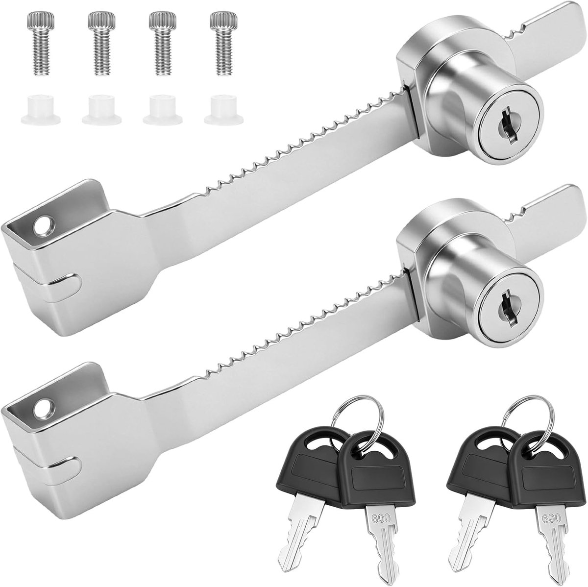 2pcs Metal Terrarium Lock with Key for 2-8mm Glass - Lock suitable for 2-8 mm glass, safety device for display cases - ShopVlot