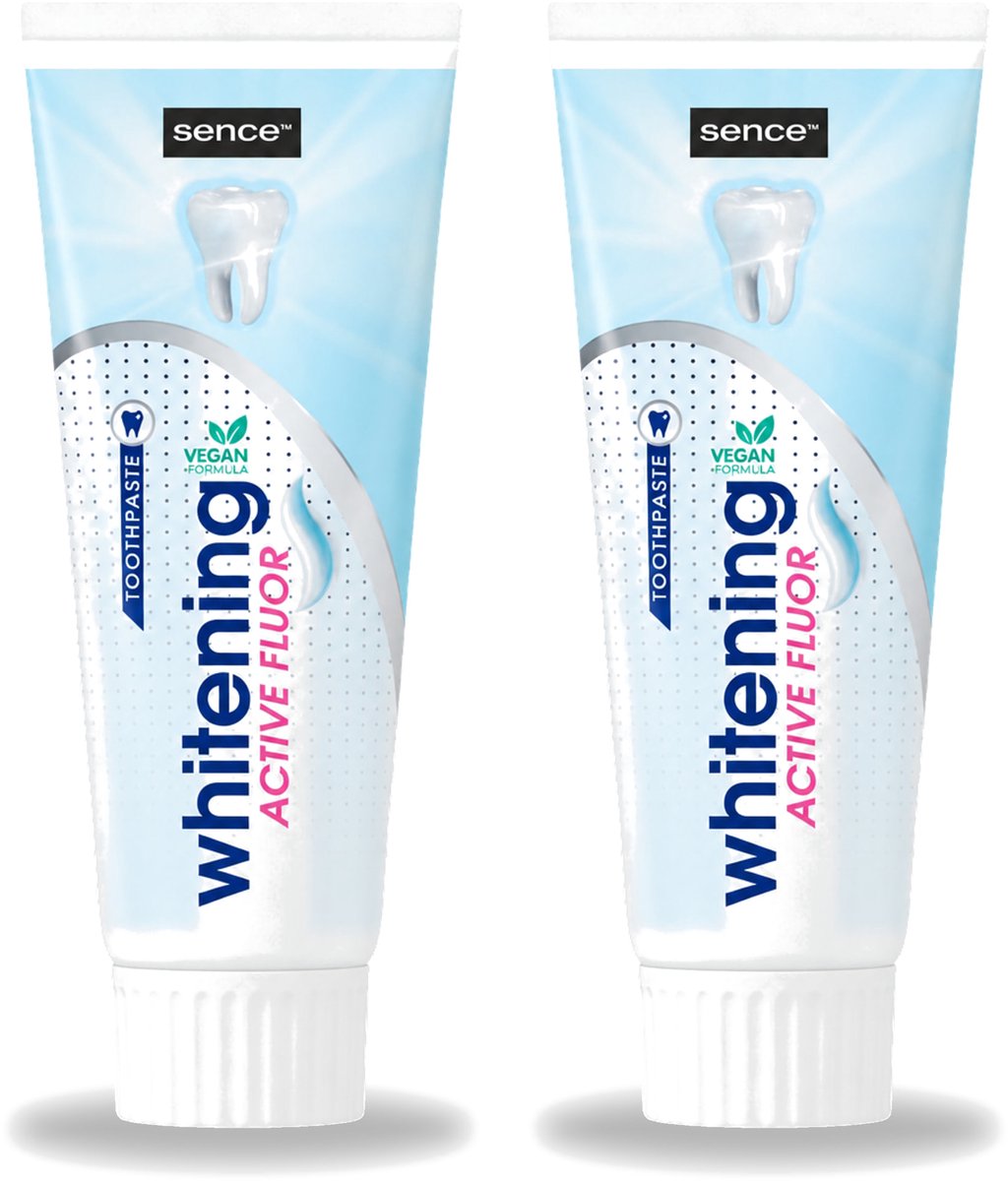 2 x Sence - Whitening - Tandpasta - Met Fluor - 75 ml - Voordeelverpakking - 2 stuks