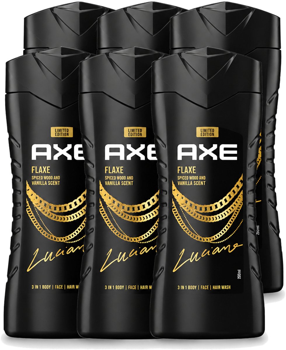 6 x Axe – Douchegel – Flaxe – 250 ml - Voordeelverpakking - 6 stuks