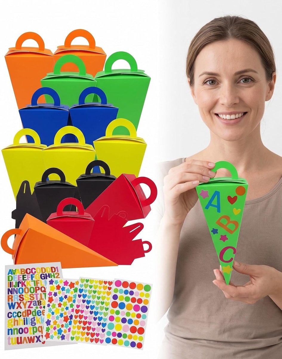 Mini Suikerzakjes Set voor Vullen, Creatieve Knutselset voor Schooltassen, Stickers en Versieringen voor de Eerste Schooldag