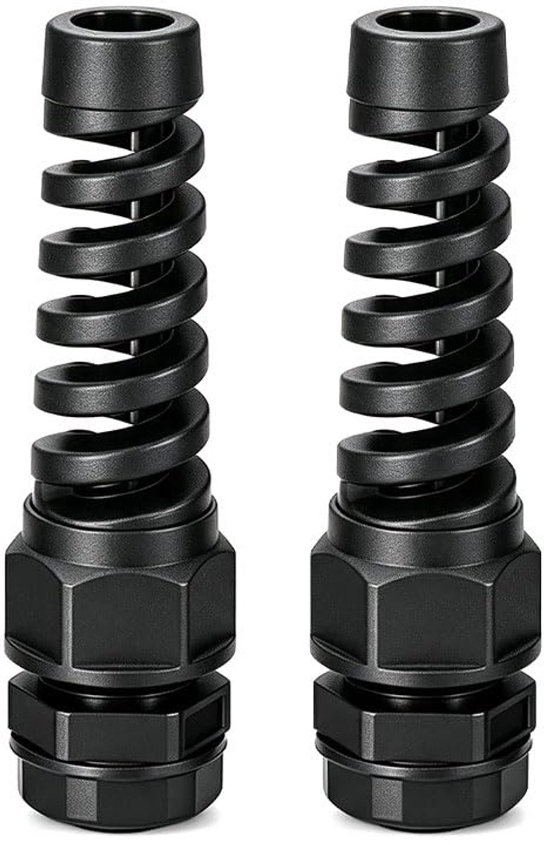Nylon kabelafdichting, 2 stuks (M12)