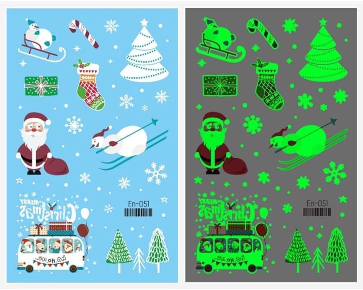 10 kersttatoeages, Glow Tattoos Kerstmis