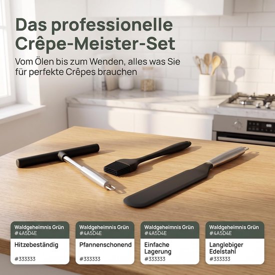 Verdeler set, 3 stuks T-vormige spatel en kwast roestvrij staal 304 — afbeelding 5