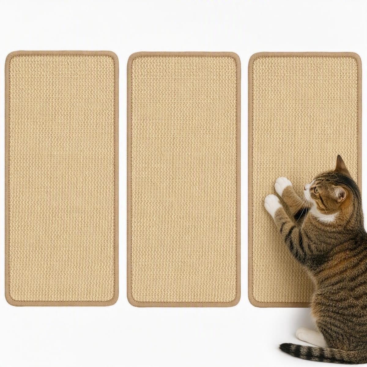Krabpaal voor katten, 2 stuks, beige, 20 x 40 cm