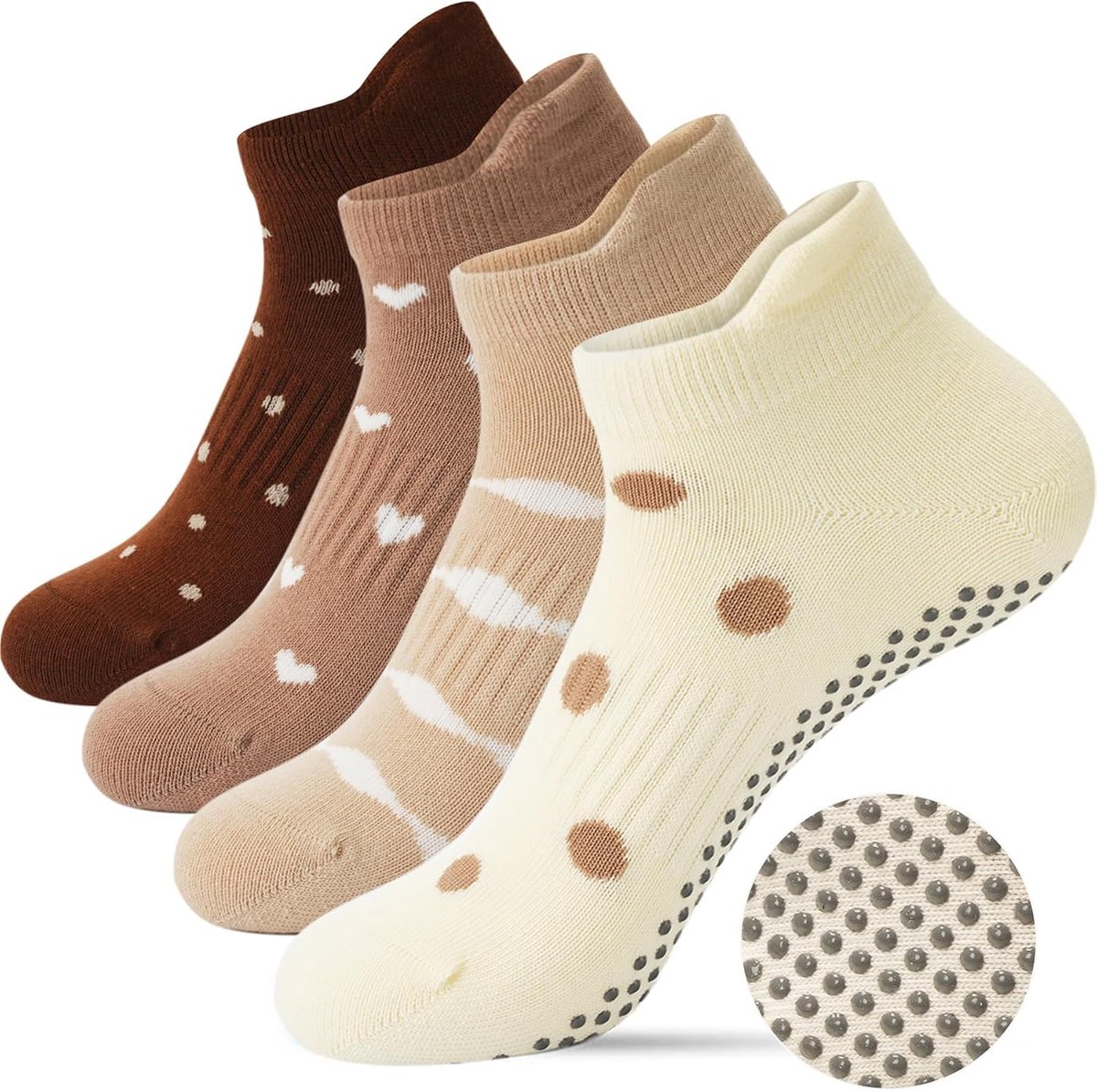 Sokken Vrouwen 4-7, Antislip Yoga Ballet Grippy