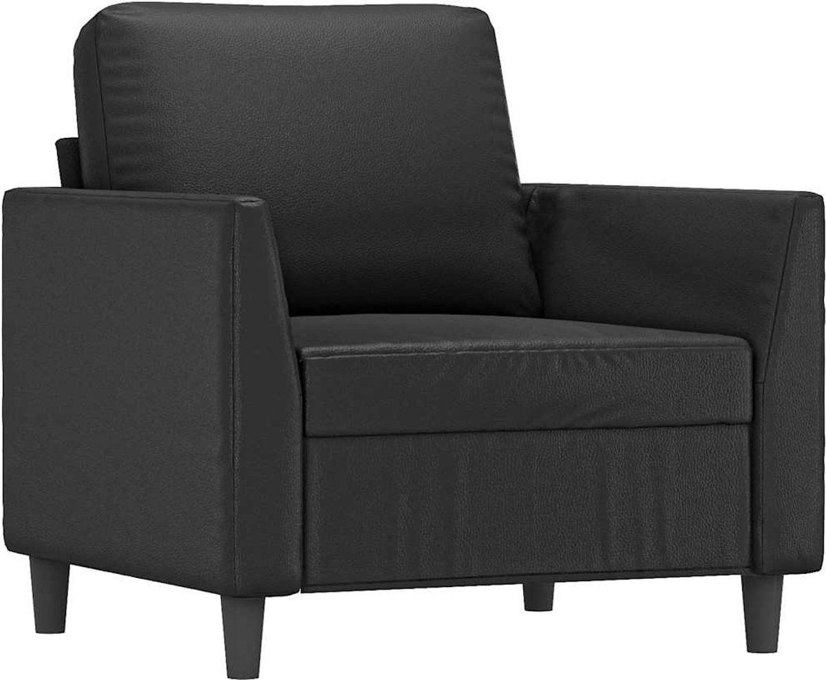 vidaXL Fauteuil - 60 - cm - kunstleer - zwart