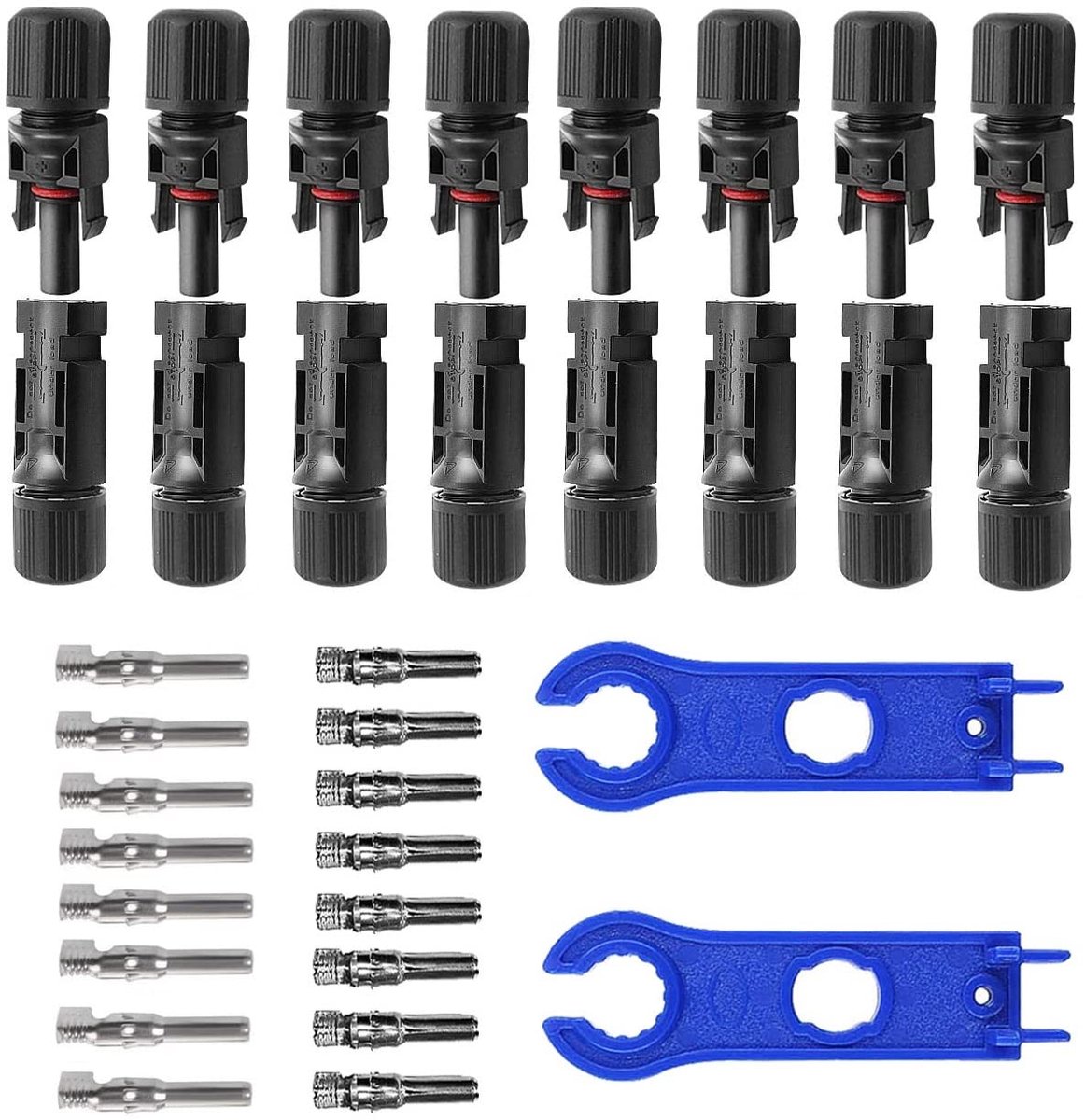 MC4 Plug 8 Pair Solar Panel Plug Solar Cable Plug for Solar Panel Systems Solar Panel Adapter - ShopVlot