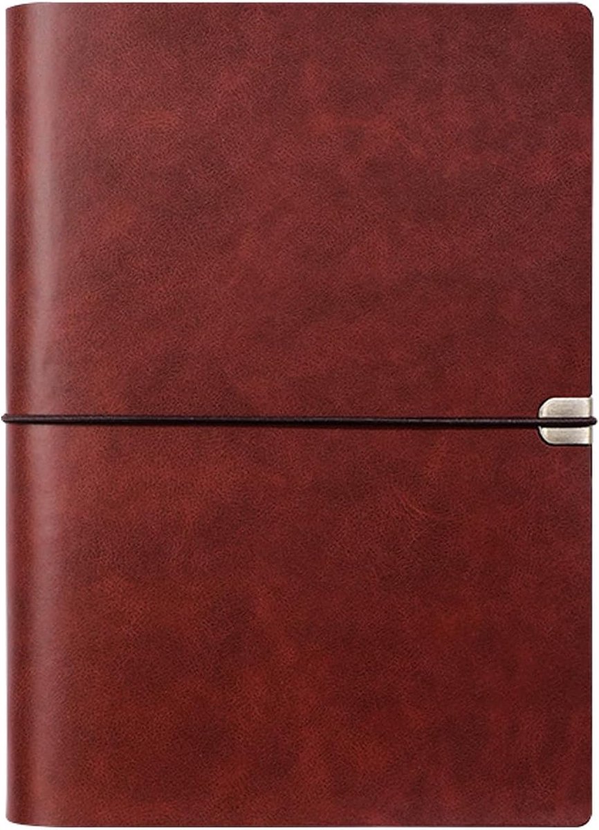 SnelShoppen - A5 Notitieboek Leer Bruin, Vintage Journal, Vullingen Refillable, Reistageboek voor Schrijven & Schetsen, Cadeau voor Mannen en Vrouwen