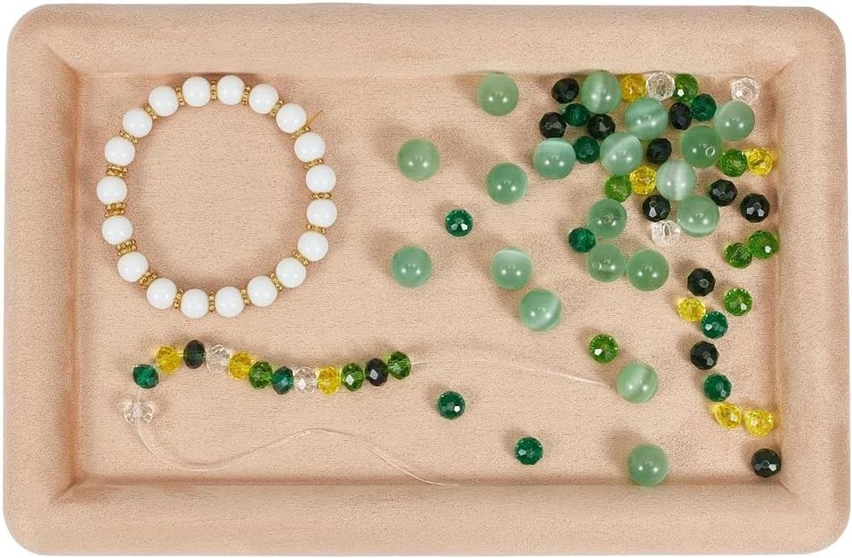 Bead Mat Tray 230 x 150 x 18mm, Luxe Velvet Oppervlak voor DIY Sieraden, Organiseren van Ringen, Kettingen en Oorbellen