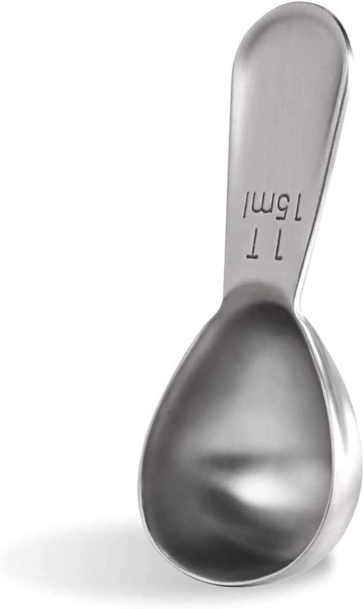 Koffielepel van 18/8 roestvrij staal met korte handgreep - Perfect voor koffie, espresso en gemalen koffie (15ml)