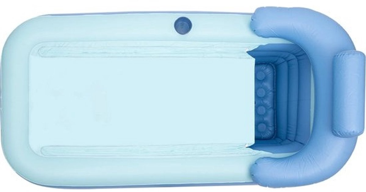 FIBILA opvouwbare badkuip voor volwassenen - Zitbad - Opvouwbaar bad - Badkuip - Opblaasbaar bad - Snel opblaasbaar bad - Draagbare PVC-badkuip - Spa en warme douche - Eenvoudig opvouwbaar - Blauw