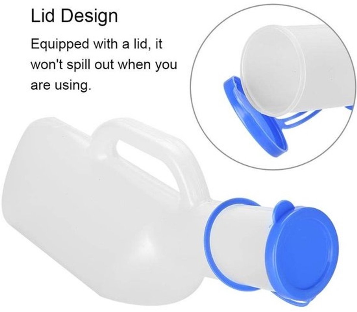 Dailygoods - Urinefles 1000ml - duurzaam kunststof met goede afdichting