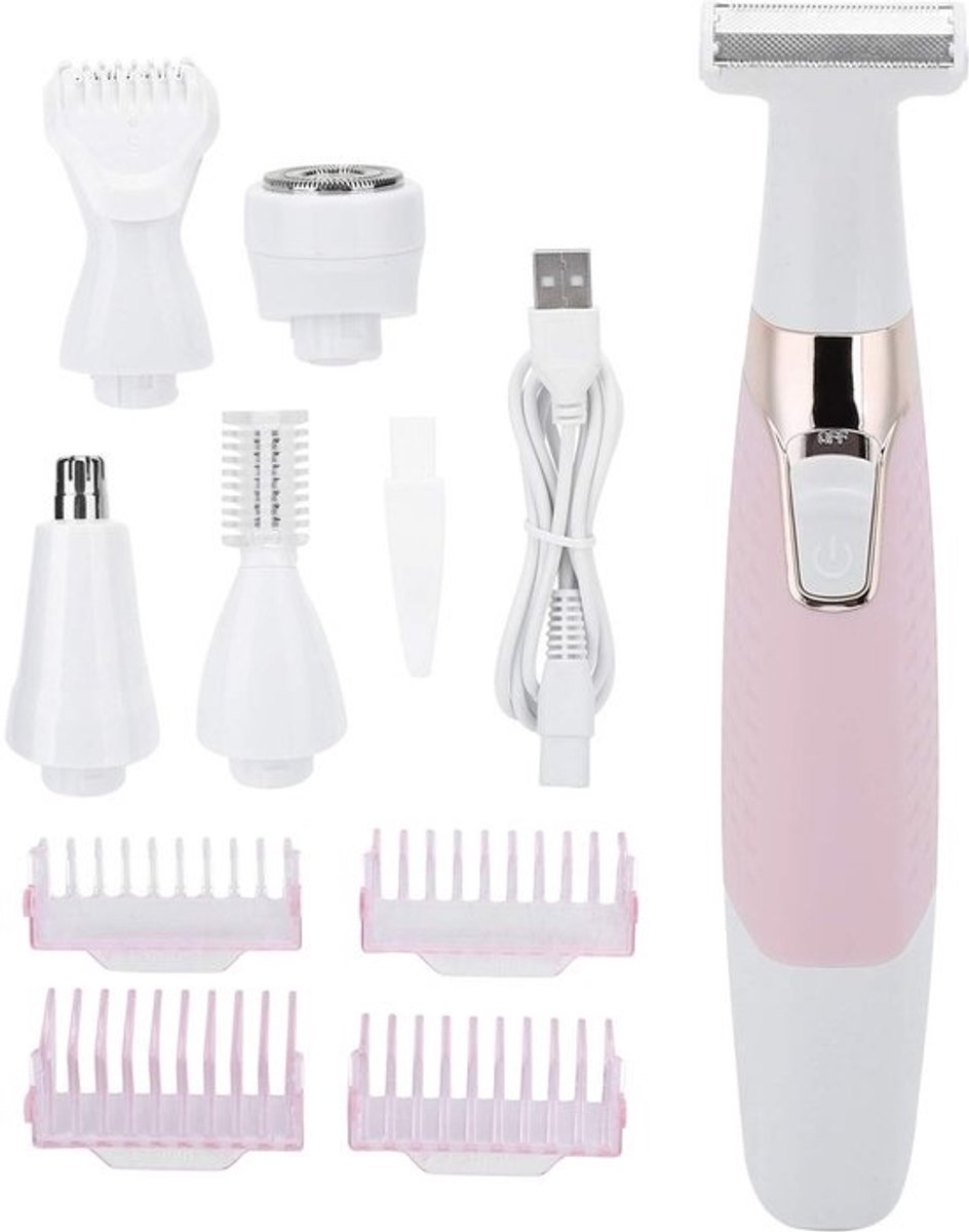 OmGoods - Dailygoody - Gezichtsepilator voor vrouwen - 5-in-1 - Pijnloos en hypoallergeen - Draagbaar ontwerp - Gezichtsverzorging - Geschikt voor alle huidtypen