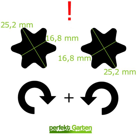 2 grasmaaiermessen van 54 cm voor MTD Gold 175/105, 200/105T, Optima LN 155, 165, 175 en 200 H — afbeelding 4