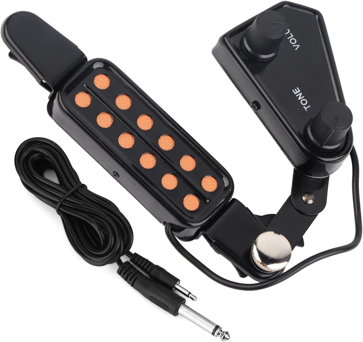 Pickup met 12 Klankgaten Gitaarpickup, Pickup voor Akoestische Gitaar Gitaarpickup, Pickup voor Akoestische Gitaar Metalen Gitaarpickup met Volumetoontunerset voor