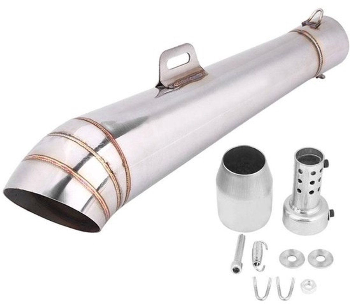Dailygoods-motoruitlaatpijp - Roestvrij staal - Universele houder - Roestwerend