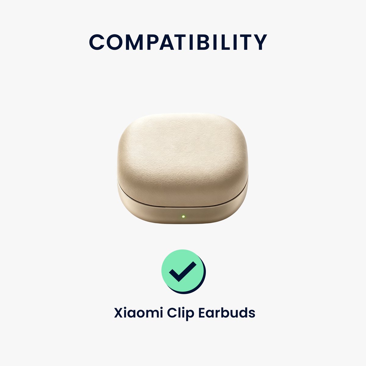 kwmobile cover voor oordopjes case - geschikt voor Xiaomi Clip Earbuds - Trendy beschermhoes draadloze oordopjes in zwart