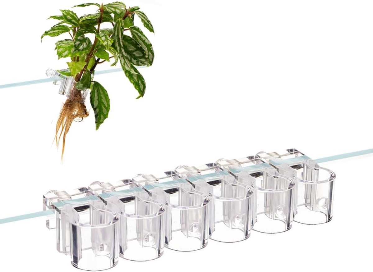 Plantenhouder, 6 stuks hangende Aquaponic plantenhouder, plantenklemmen voor aquarium