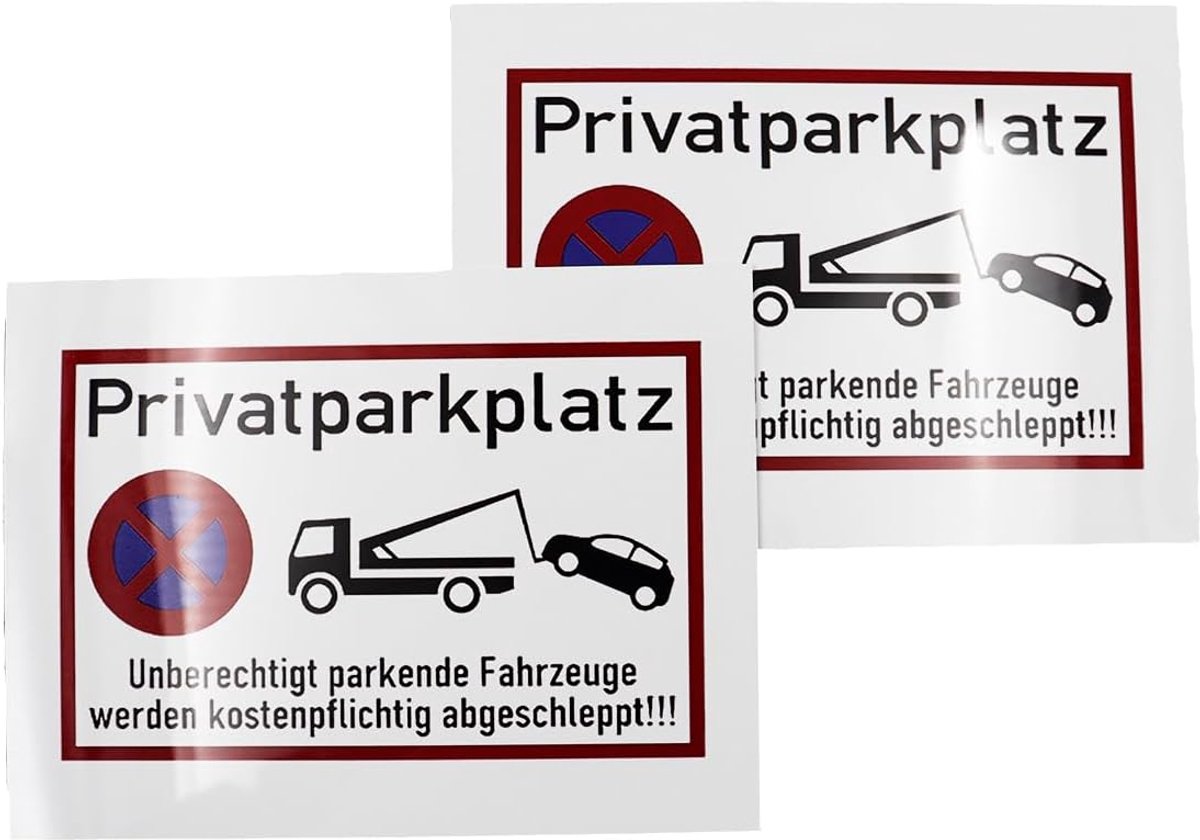 2 stuks waarschuwingsbord privé parkeerplaats plastic voor parkeren geen bord privé 15 x 20 cm