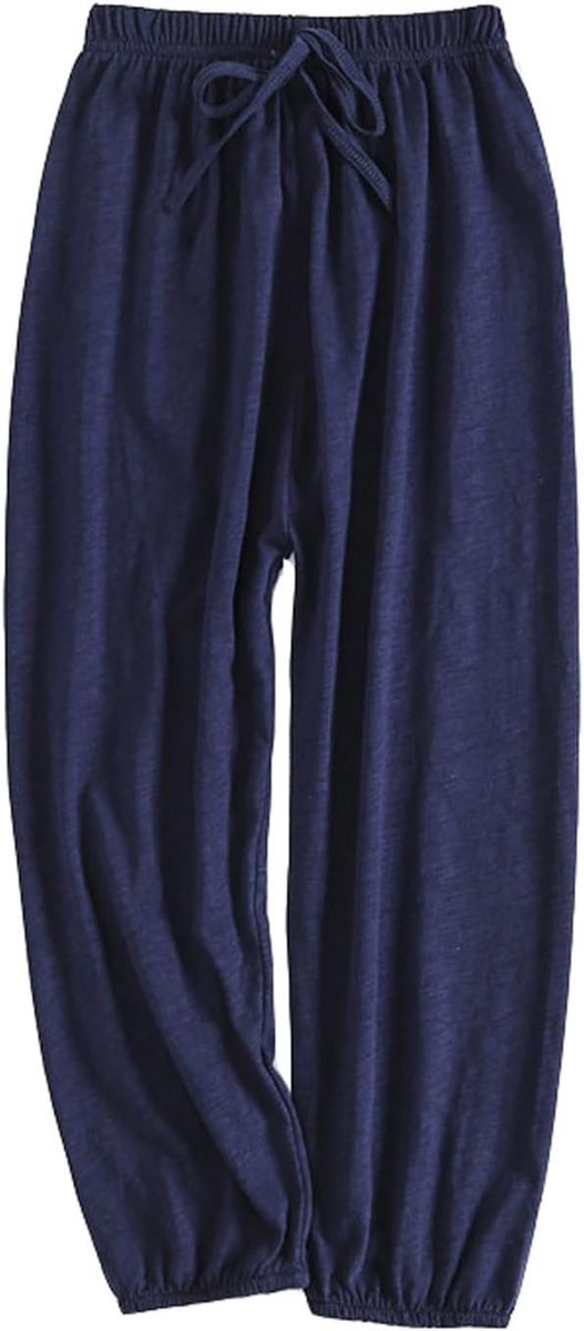 Zachte zomerbroek voor jongens en meisjes, lange broek met elastische taille, effen harembroek, basic joggingbroek