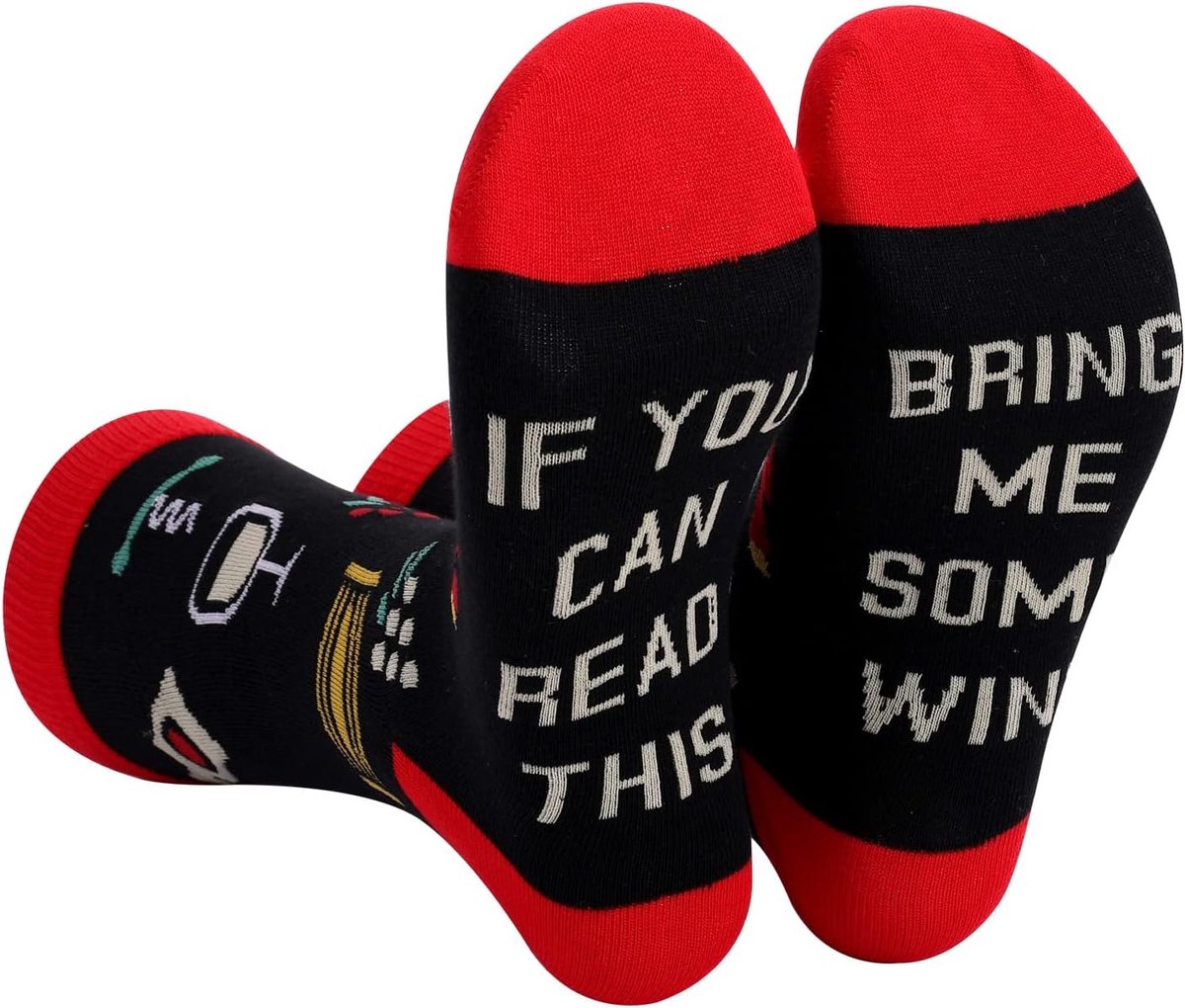 Sokken voor heren en dames, grappig cadeau, nieuwigheid, katoenen sokken, uniseks, met tekst 'If you can read this, bring me BACOG, POPCORN, TACOS, SUSHI, PIZZA, DonUTS, Sushi