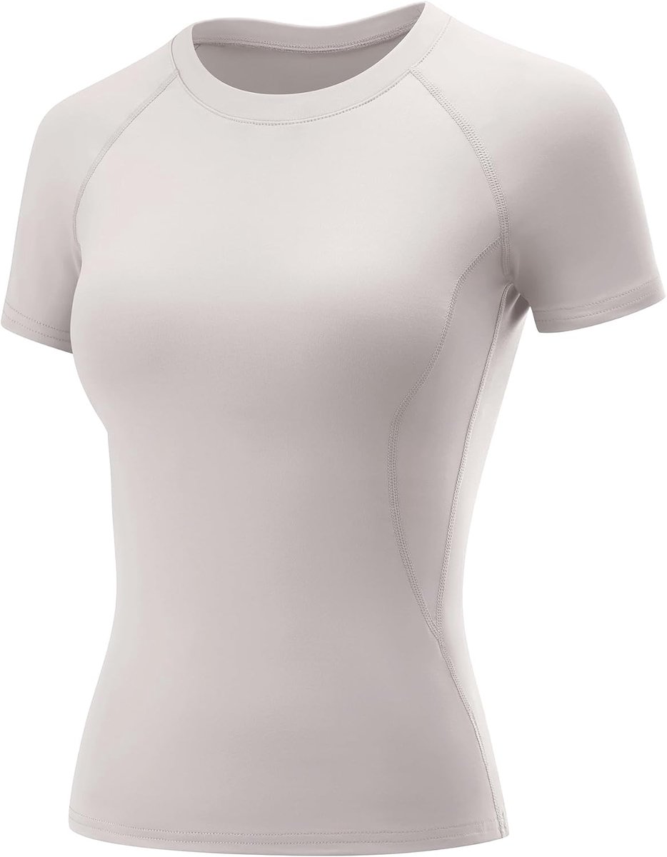 Dames gymnastiektopje, sportshirt met korte mouw voor hardlooptraining en yoga, sneldrogend ademend T-shirt voor atletische oefeningen