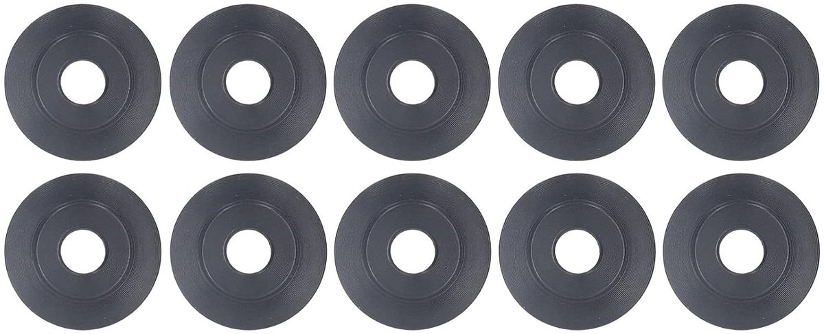 Dailygoods- Pijpsnijder Vervangingsbladen - 10 Stuks - Mangaan Staal - Binnendiameter 5 mm - Buitendiameter 18 mm - Ultradun 3,8 mm - Snijwielen