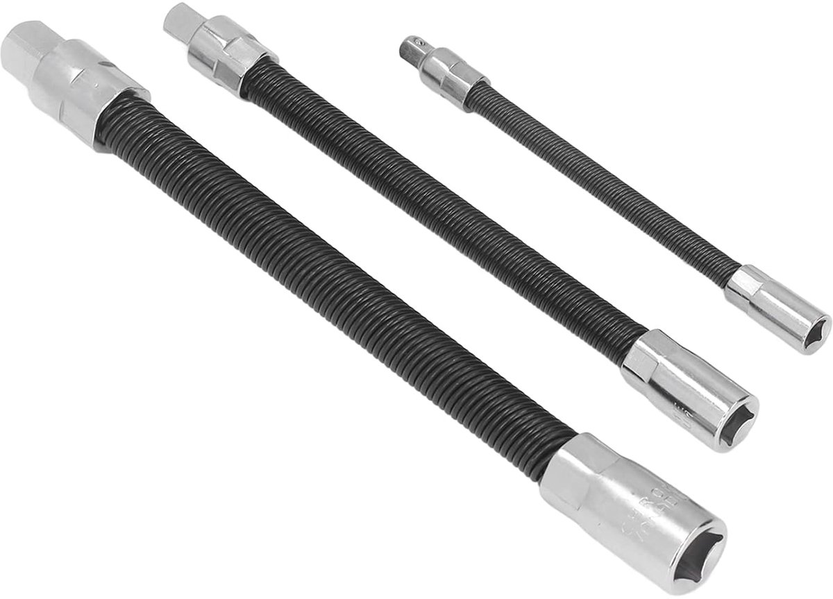 Dailygoods - Flexibele Verlenging - Dopsleutelverlenging - Duurzaam verenstaal - Flexibele schachtbit - Ideaal voor automotoren - Geschikt voor boorma