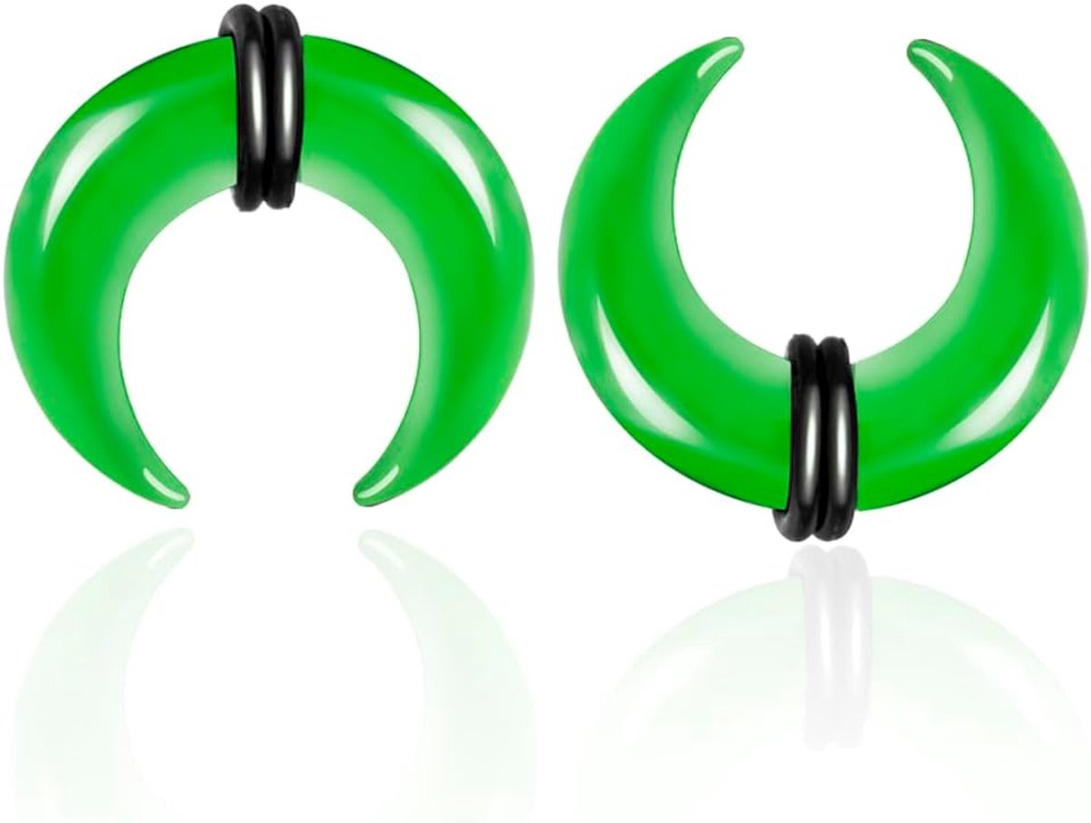 Septum Piercing Ring 2G 4G 6G 8G 12G 14G Glas Expander Buffeloren Neuspiercing C-vorm Septum Clicker voor Vrouwen Mannen
