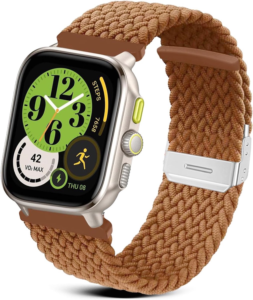 Dailygoods- Horlogeband 20 mm - Nylon Armband - Ademend - Compatibel met Amazfit Cheetah/GTR Mini/GTS 4 - Comfortabel - Lichtgewicht - Horlogebandje