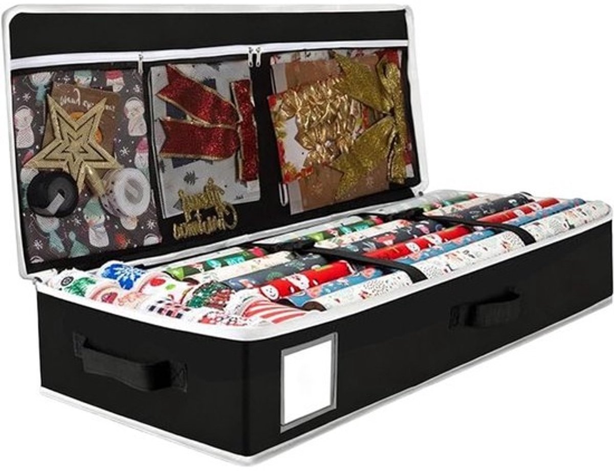 Cadeaupapier Organizer - Opbergdoos Cadeaupapier - Feestelijke Opslag - Grote Capaciteit - 90x30x12 cm - Niet gespecificeerd