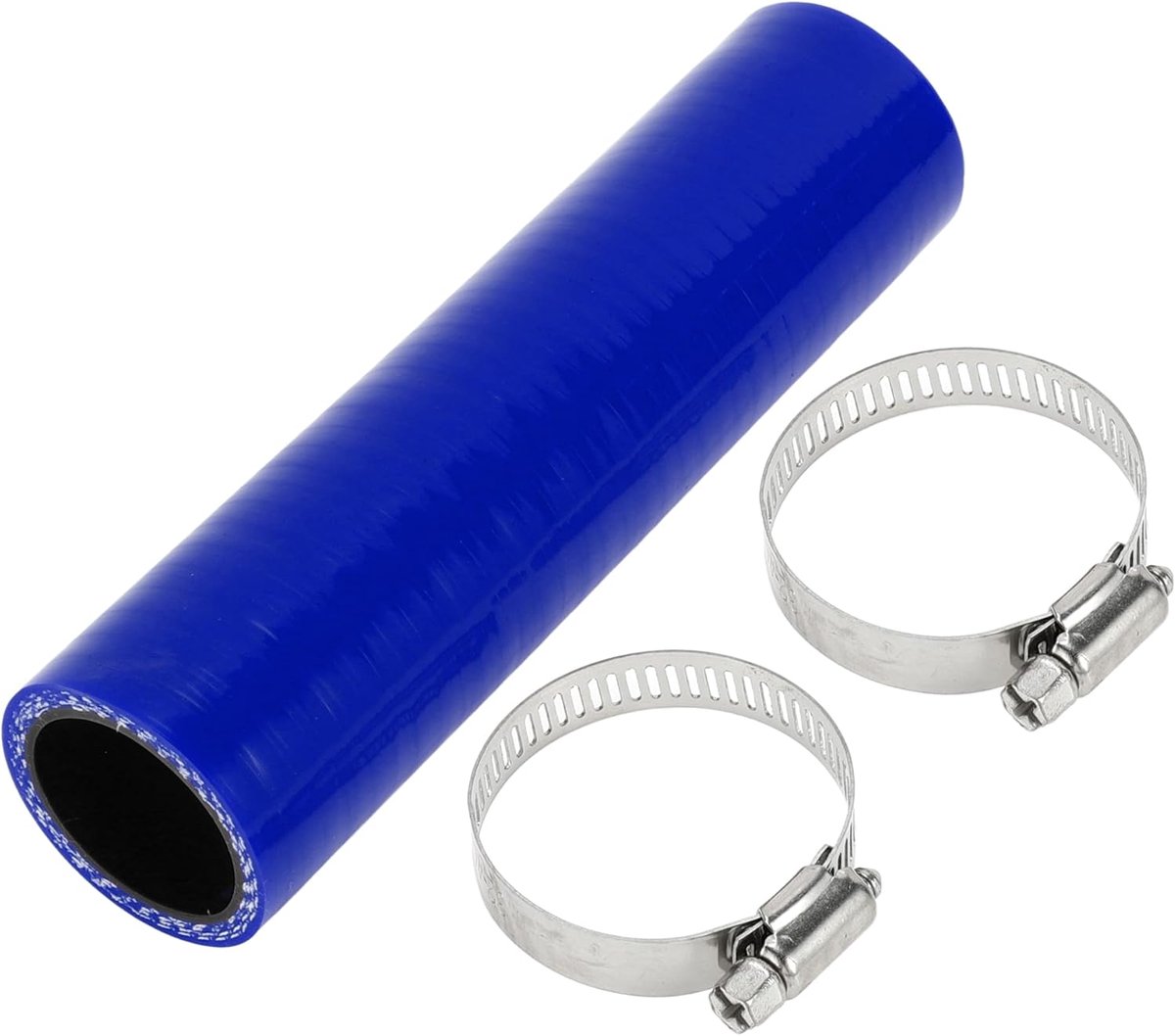 Dailygoods- Silicone Slang 4-Laags - Koppeling 1.18" ID - Lengte 150mm - Dikte 5mm - Zwart/Blauw - Bestand tegen hoge temperaturen - Koelslang