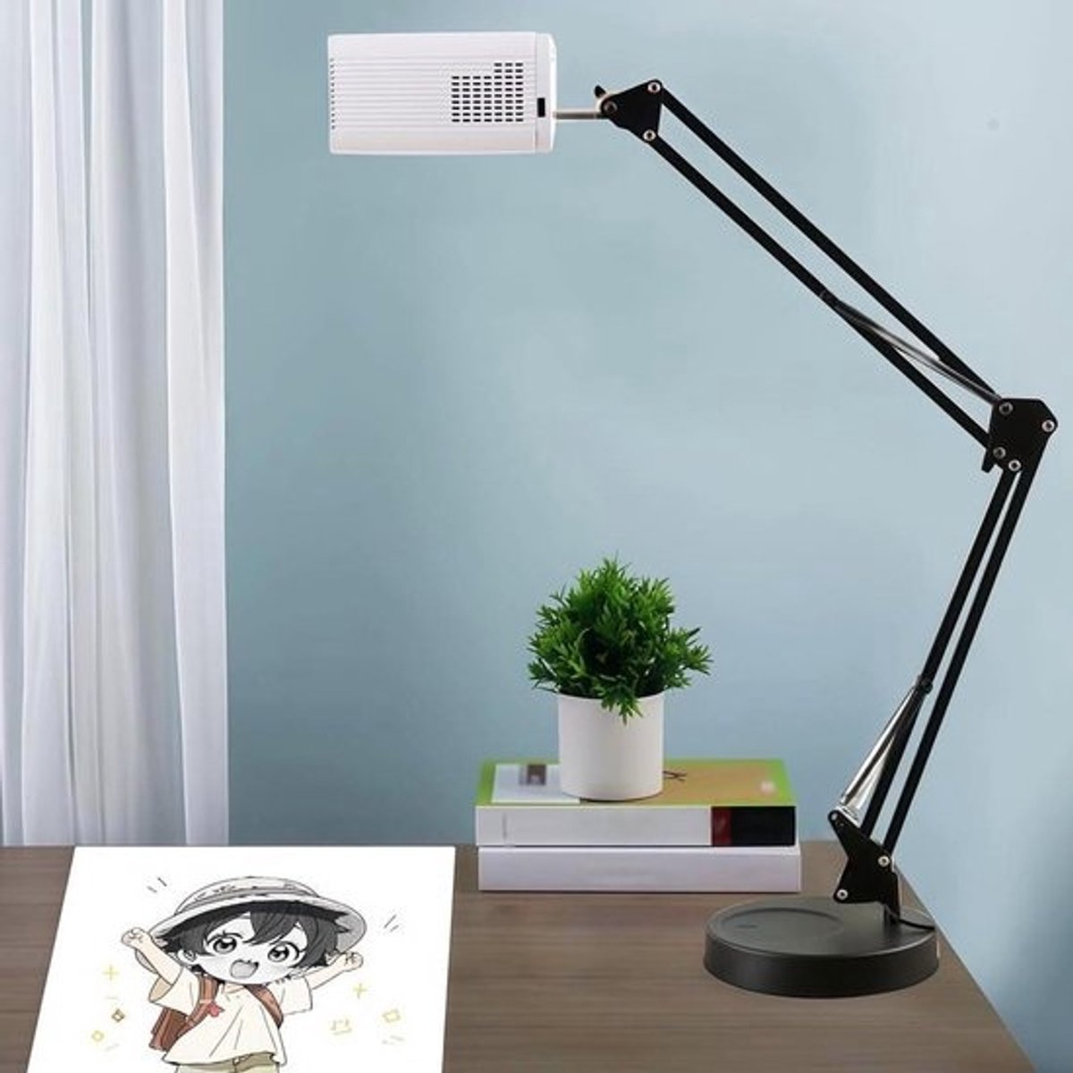 Tekenprojector Kunst - Schets Hulp - Nauwkeurig Tekenen - Verstelbare Hoek - Tot 220cm Breed - Zwart
