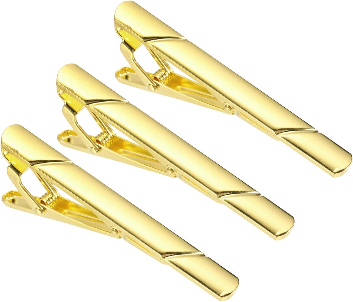 3 stuks dunne dasspelden voor heren, koperen dasspelden voor heren, stropdasstang, broche, accessoires voor vader, echtgenoot, geliefde, zakelijk, bruiloft (goud, spigat)