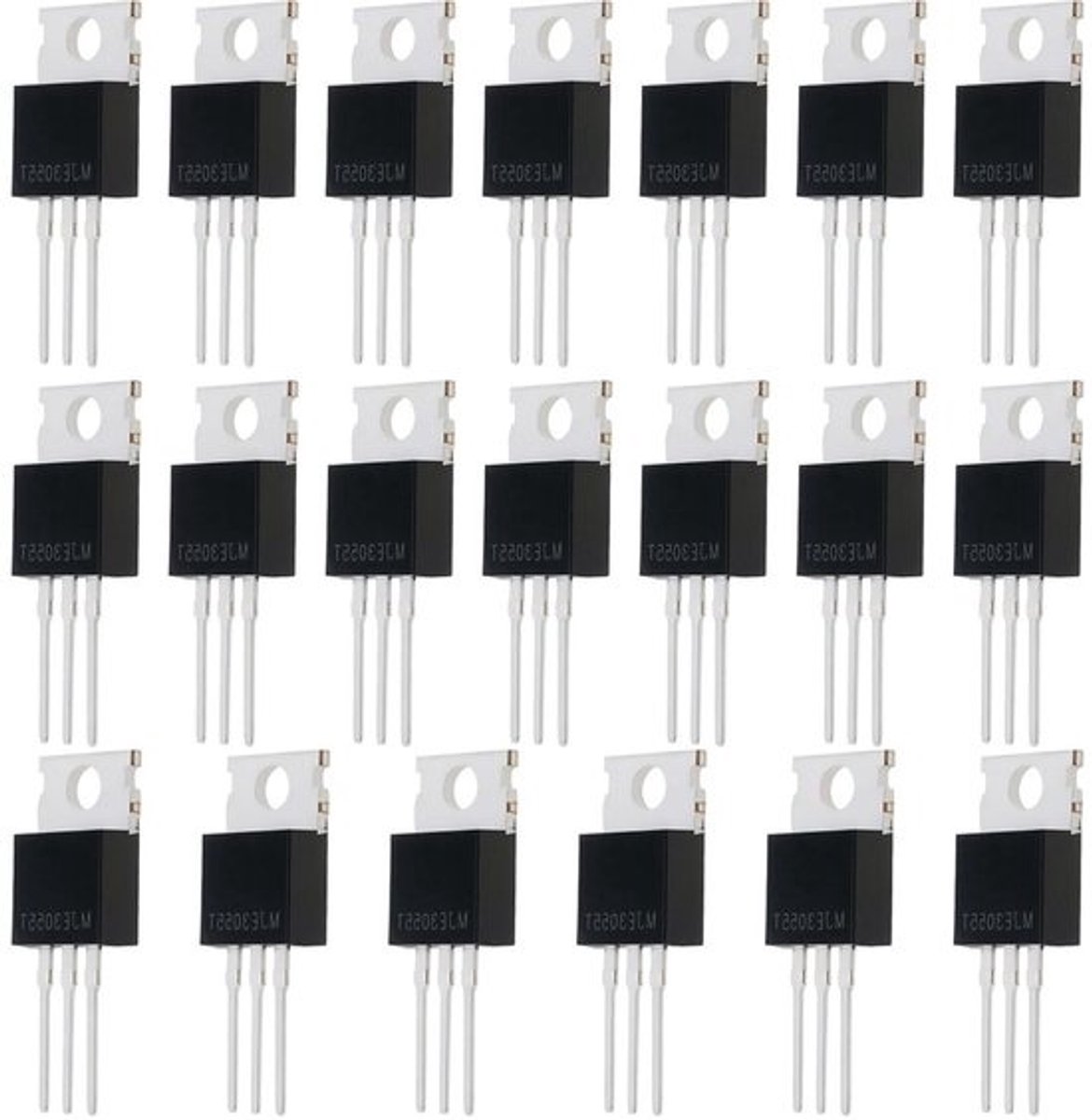 NPN Transistor - Halfgeleider Schakelaar - Vermogensschakeling - Hoge Stroombeoordeling - TO-220 - Zwart
