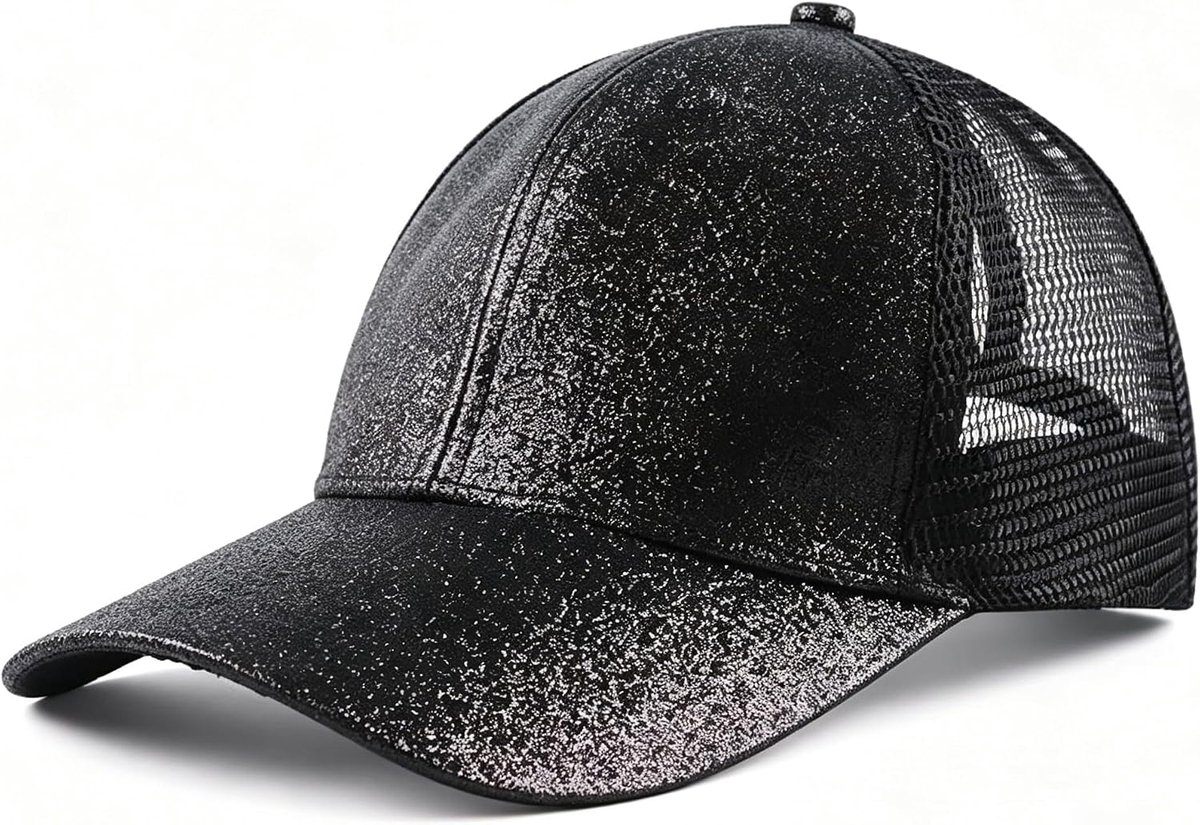 Honkbalpet voor meisjes, glitter, baseballpet, net, glanzende paardenstaart, hoeden, verstelbare zonnehoed, zomer, baseballpet, coole pet, zomer, zonnepet, outdoor