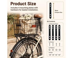 Adapter mand 18 cm - staal - compact - betrouwbare grip voor mountainbike en e-bike - ShopVlot