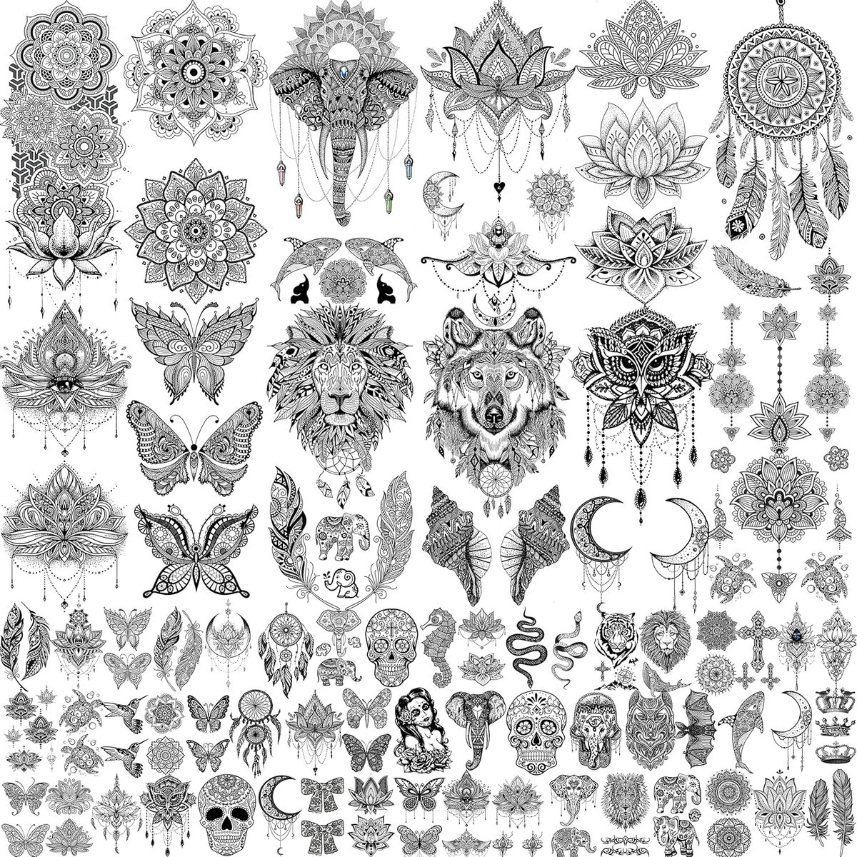 Tijdelijke Tatoeages Kinderen Plezier Mannen Vrouwen Kleine Nep Tatoeëren Tattoos Stickers Sets Grote Aquarel Dieren Tatoeages Tijdelijke Partij UFO Ruimte Maan Arm