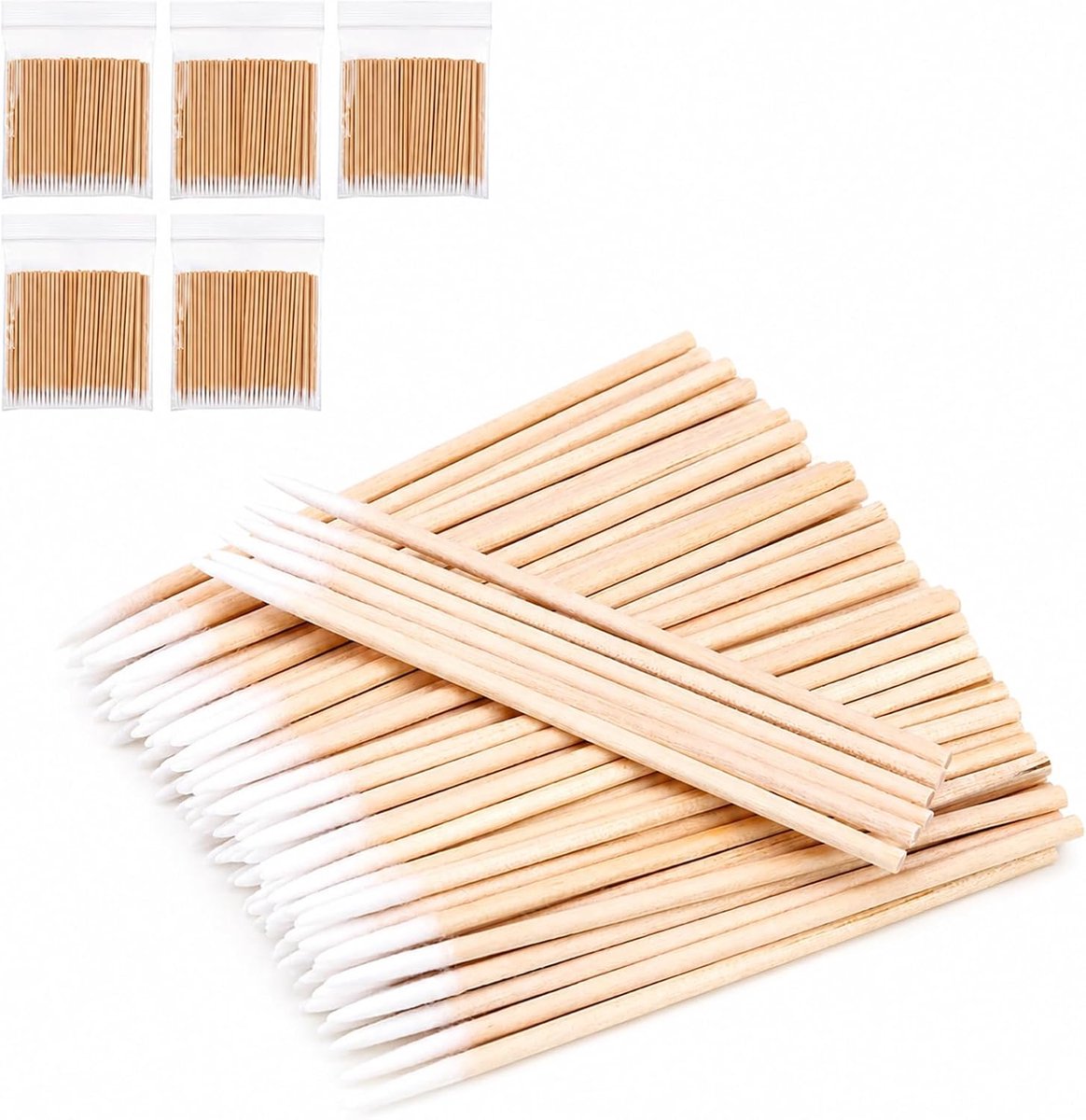 500 stuks katoenen make-up staafjes