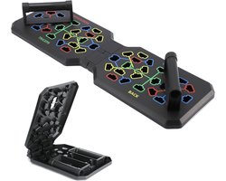 Push up board - Zwart - Opvouwbaar - Handvatten van Kunststof - Voor Training van het Bovenlichaam