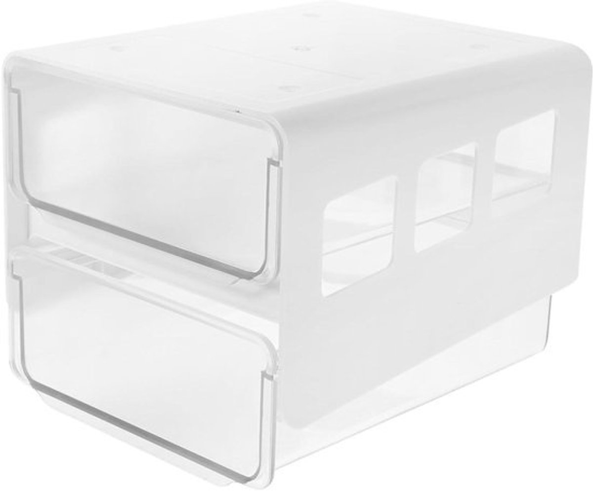 Bureau Opberglade - Onder Lade Organizer - Bureau Opruimen - Verborgen Ontwerp - 20 x 17 x 15.5 cm - Wit