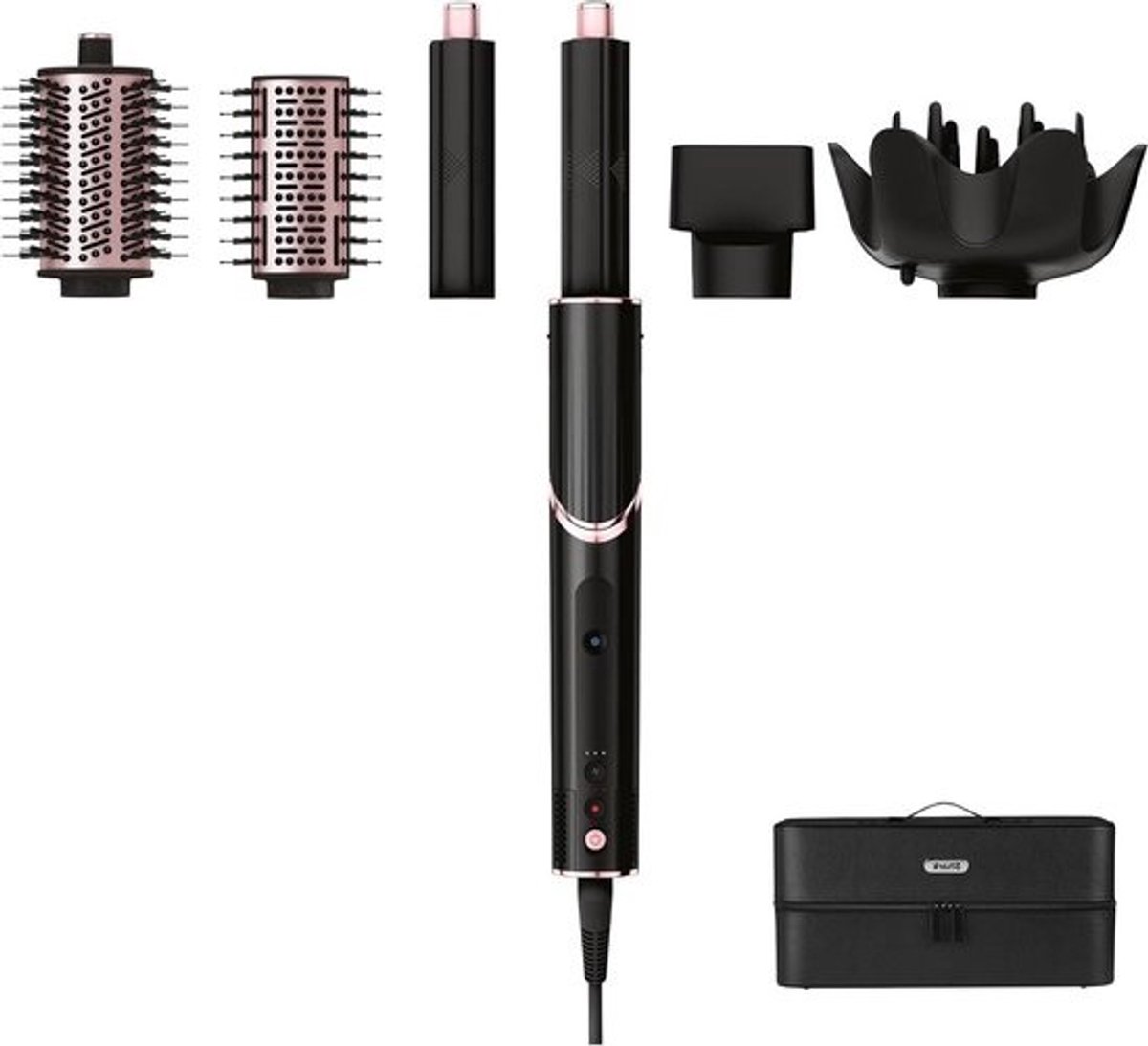 Haarstylingset - Heteluchtborstel Krultang - Verschillende Stijlen Creëren - Coanda Technologie - 700 g - Zwart