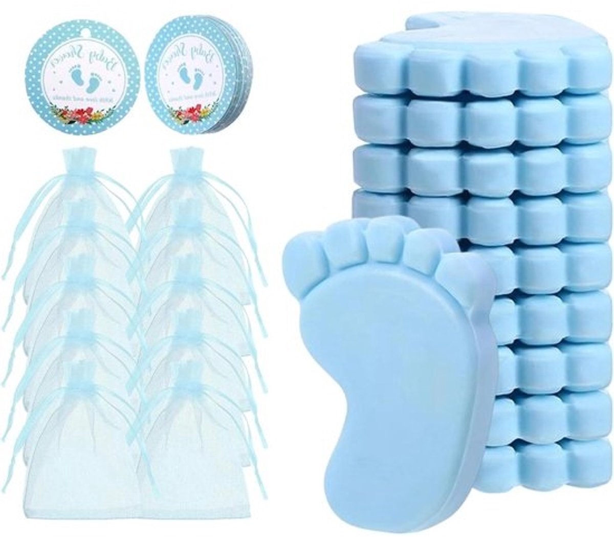 Bedankjes Gasten - Souvenirs Aandenken - Feestversiering - Ambachtelijk Vervaardigd - 10 Sets - Blauw