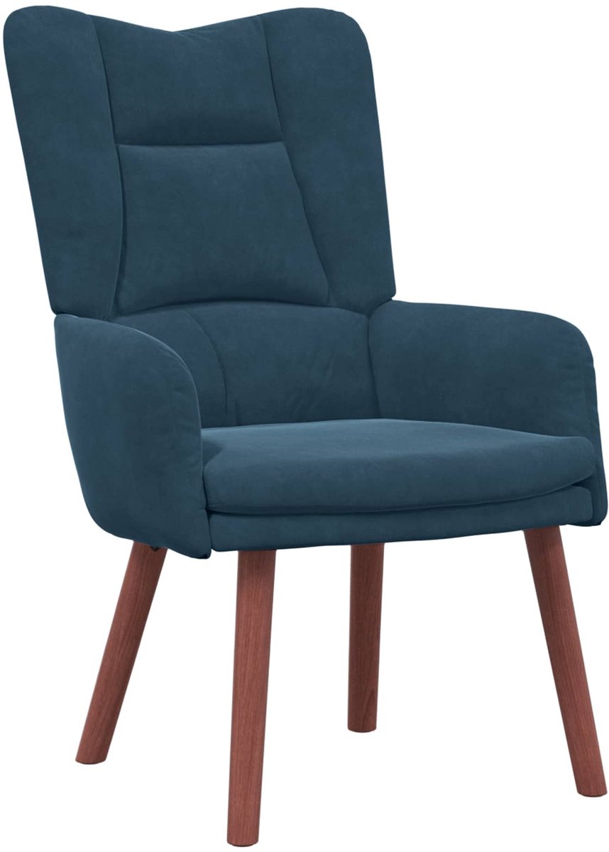 vidaXL Fauteuil - Blauw - 63 - x - 67 - x - 94 - cm - Fluweel