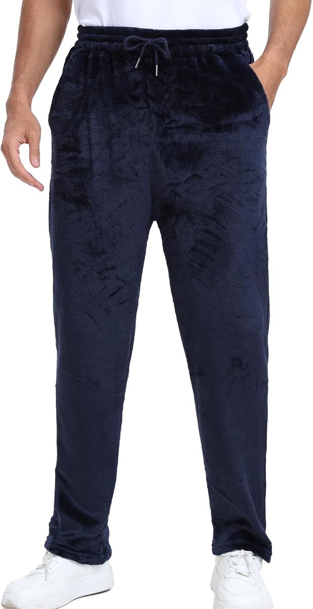 Herenpyjamabroek van fluweel voor herfst en winter