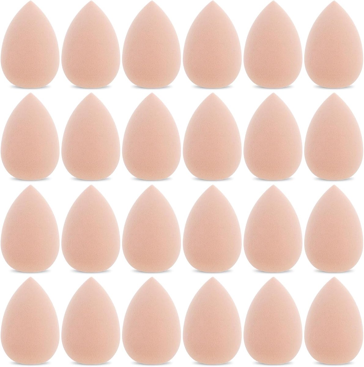24 stuks mini-make-upsponzen, blender, make-upspons, kleine blender, foundation, poeder, crème, reparatie, cosmetische sponzen (beige)