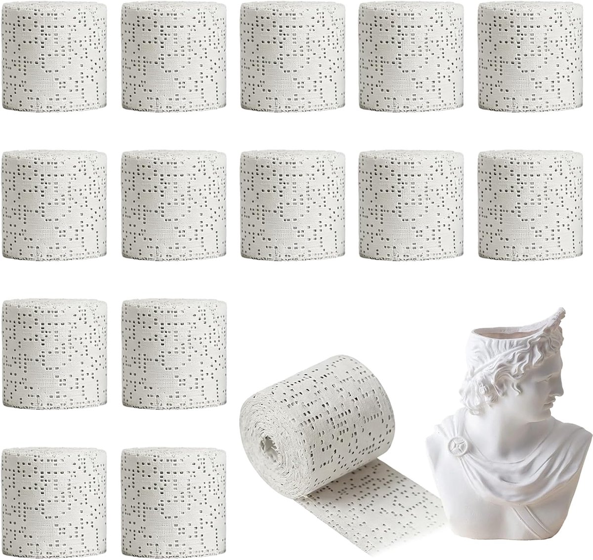 15 stuks gipsbanden, gipsafdruk babybuik, 5 cm x 2,7 m, babybuik gipsafdruk set, gipsbinden om te knutselen, gipsbinden om te knutselen, gipspoeder materiaal, voor babybuik gipsafdruk, modelbouw