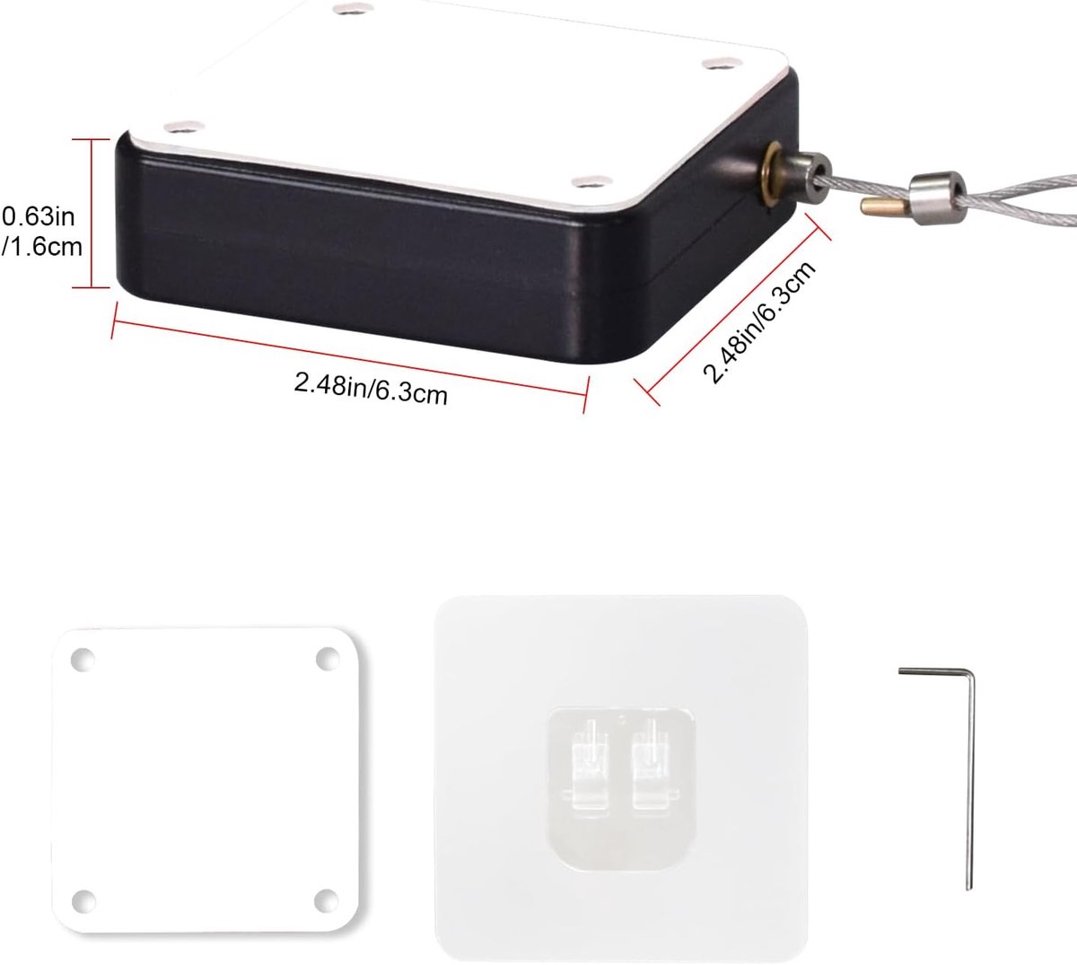 2 stuks ponsvrije automatische deurdranger, automatische deurdranger met tunneltrekkracht voor thuis, kantoor, slaapkamer (zwart) (800G)
