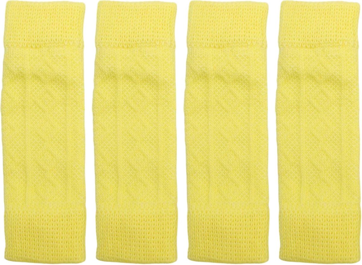 Pack van 4 hondenbeenwarmers winter zachte warme gebreide hondenpootsokken hondenbeenbeschermers gewrichtsbescherming geschikt voor kleine honden kittens puppy's XX-Large geel