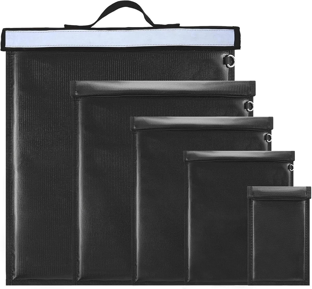 5-delige Faraday tas voor laptops, tablets, radio's, telefoons en autosleutels - waterdicht, brandwerend en RFID-signaalblokkering voor optimale diefstalbeveiliging